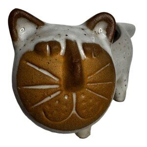 Vtg Ceramic Kitty Cat Planter David Stewart Lions Valley Pottery 1960-70s MCM